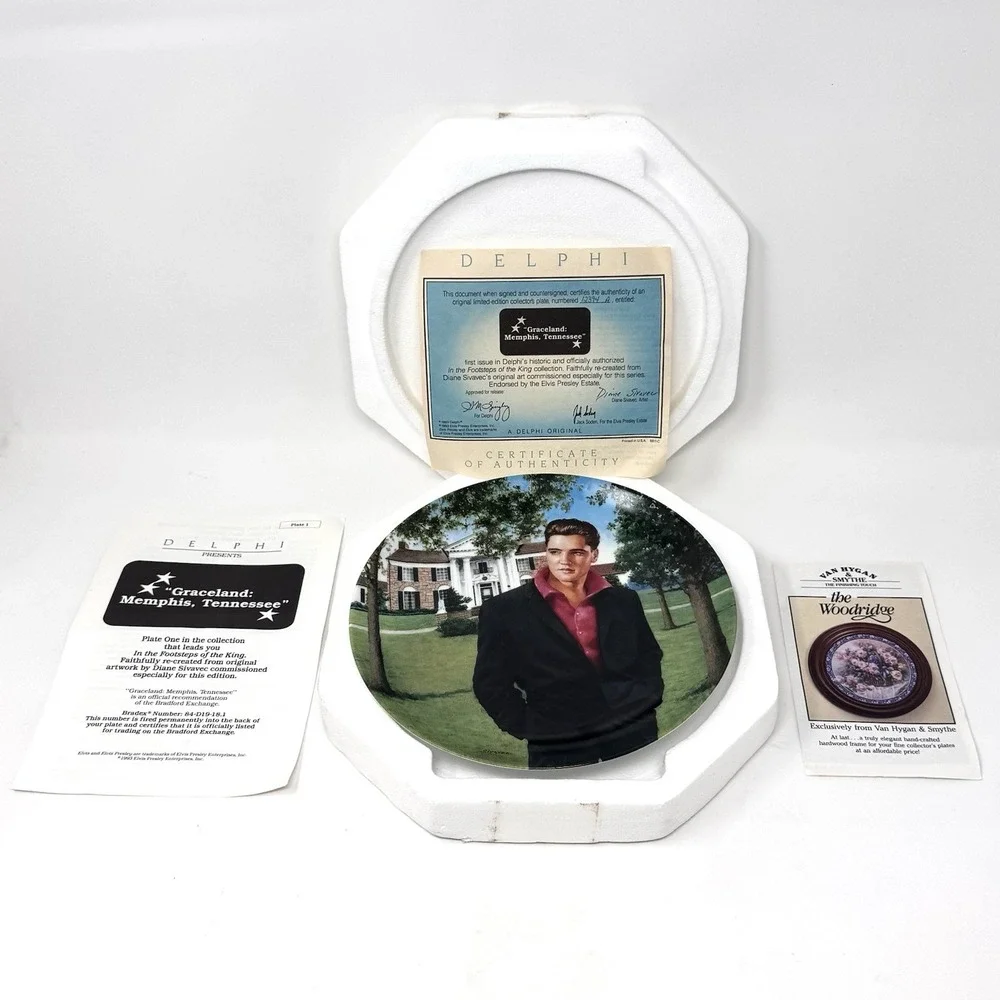 Elvis Presley Delphi Collector Plate Graceland In The Footprints Of The King '93